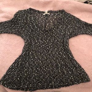 Black & White Knit Sweater